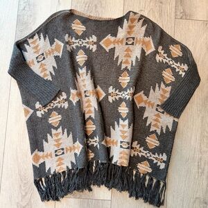 PONCHO STYLE SWEATER